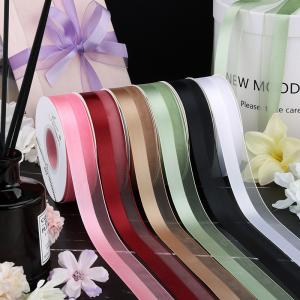 Wholesale 2.5cm Half Satin Half Yarn Packaging Ribbon Flower Bundle Birthday Cake Ribbon Handmade Butterfly Knot Ribbon from china suppliers