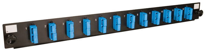 FTTB Fiber Optic Patch Panel , 1U 12 Port Rack Mount Patch Panel