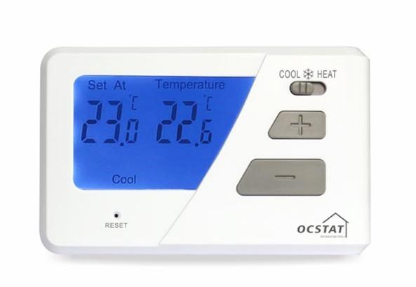 Clear LCD Display Wired Room Thermostat Digital Heating System For Commercial