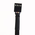 Fan female to Fan Female cable extension 60cm long Blac k colour.
