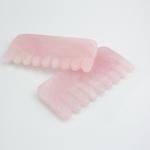 Massager Rose Quartz Jade Gua Sha Comb 21cm Length