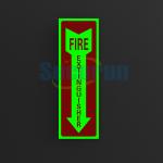 Rectangle Aluminum Safety Photoluminescent Fire Extinguisher Sign Glow In The