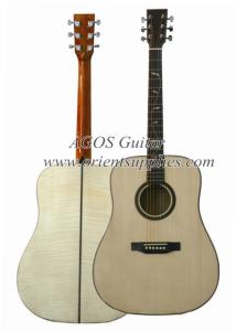 Wholesale 41inch Quality high end flame maple back Chinese Acoustic guitar Solidwood wooden guitar-AF4124 from china suppliers