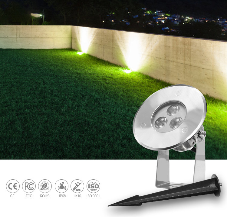 5W RGB Color LED Spike Light SS316L DMX512 90LM 50000 Hours Working Lifetime