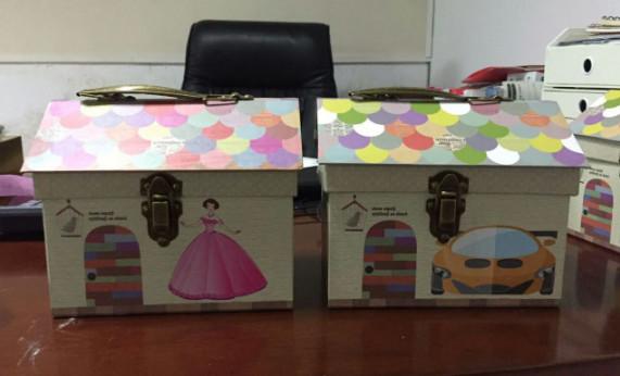 Cardboard house suitcase, high-grade cardboard craft portable box, custom