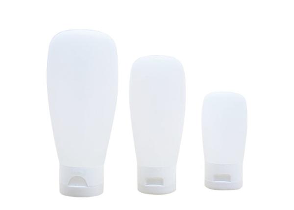 HDPE 30ml 60ml 100ml Portable Travel Bottle Set OD 33.25mm Flip Cap Squeezable