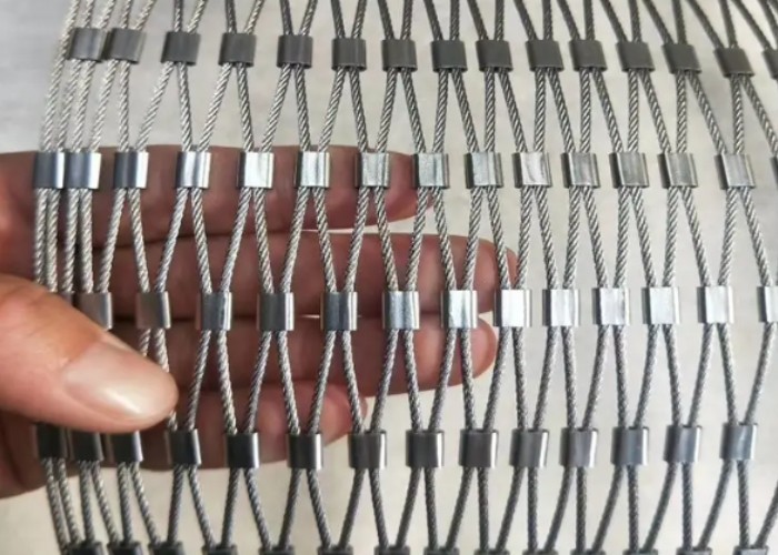 316 Rope Net Fence 35*35mm Opening Stainless Steel Wire Rope Mesh