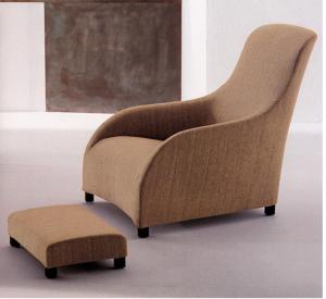 Wholesale Comfortable Khaki Fabric Lounge Chair And Ottoman Wingback For Hotel from china suppliers