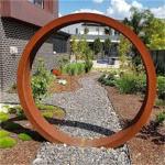 ISO9001 SGS Corten Steel Sculpture Garden Decoration Art Leaf Metal Tree