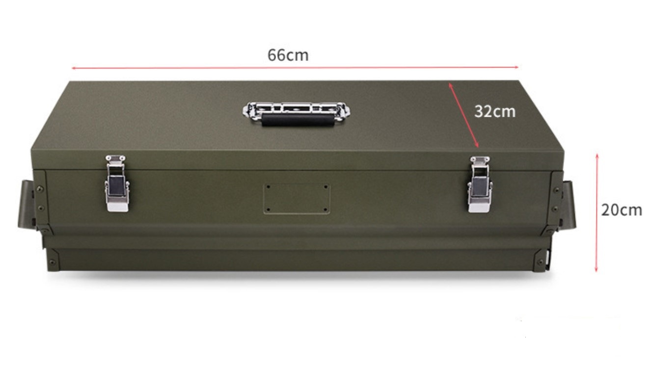 Chrome Plated Rotating Skewer Suitcase Grill Perfect for Camping and Outdoor Cooking