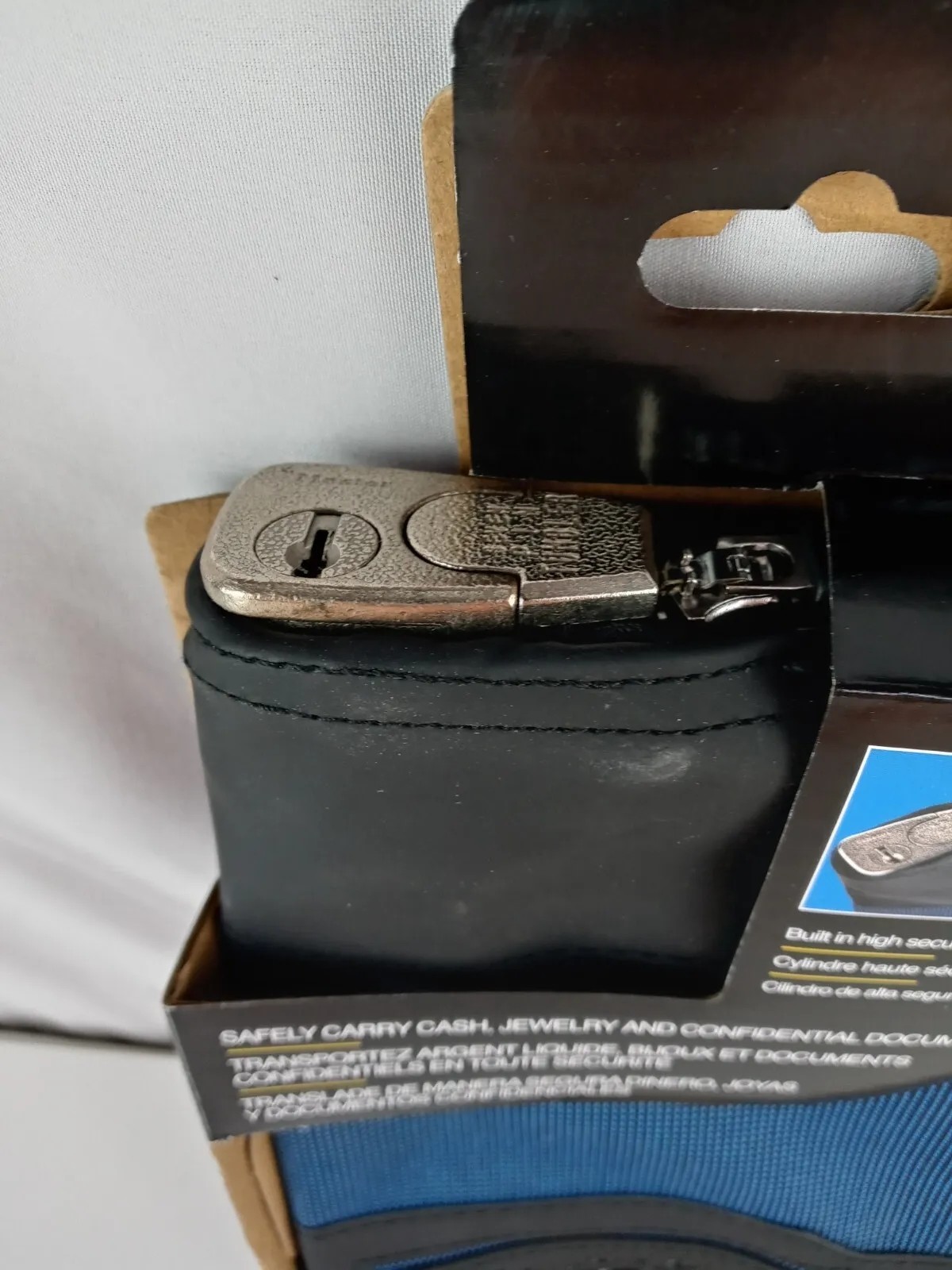 WATERPROOF CASH BAG WITH LOCK AND 2 KEYS, NYLON FILE BAG, ZIPPERED BANK DEPOSIT BAG,