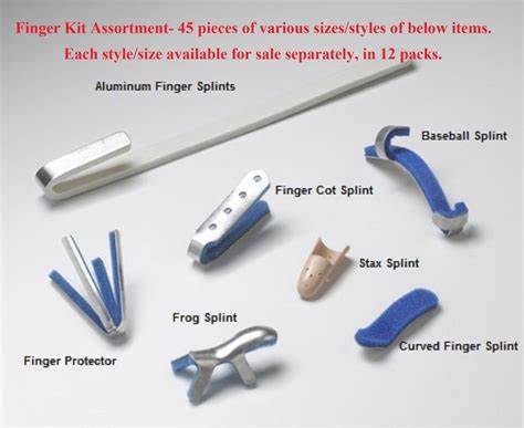 First aid equipment supplies Finger Leg First Aid Splint Kit Small Medical Pack WaterProof Repeat