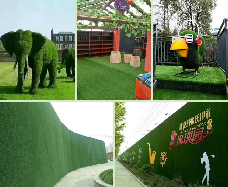 Fibrillated Polypropylene Artificial Grass Mat For Home Garden Yarn Fake