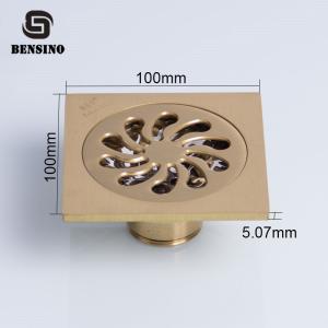 Wholesale Square 100x100mm Brass Bathroom Floor Drain Strainer from china suppliers