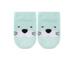 Breathable Solid Color Baby Animal Socks , Combed Cotton Warm Baby Socks