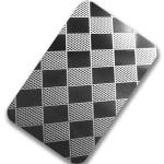 Square Pattern Embossed Stainless Steel Sheet 0.3mm 304 443 Hairline Surface