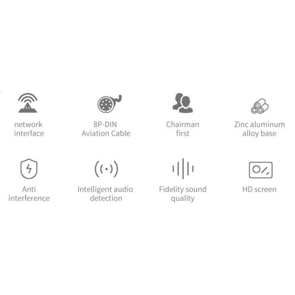 HUAIN Desktop Digital Wired Audio Video Conference Microphone System Professional Meeting Mic With Voting