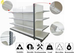 Wholesale Customized Size Supermarket Metal Shelving , 4 Layer Metal Gondola Shelving from china suppliers