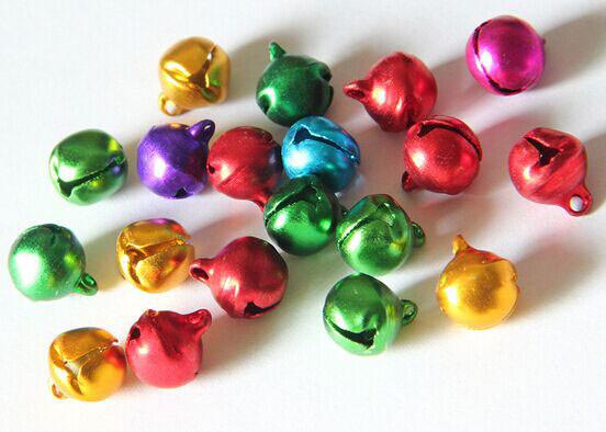 supply colorful small aluminium jingle bells ornament for gift box, Christmas or