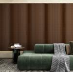 3 Sides Coated 600X2400X21mm Slat Wood Absorbing Panels Meeting Room Corridors