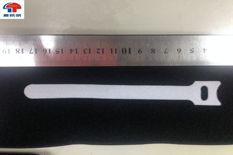 100% Nylon Self locking hook & loop cable ties , White Hook And Loop Fasteners