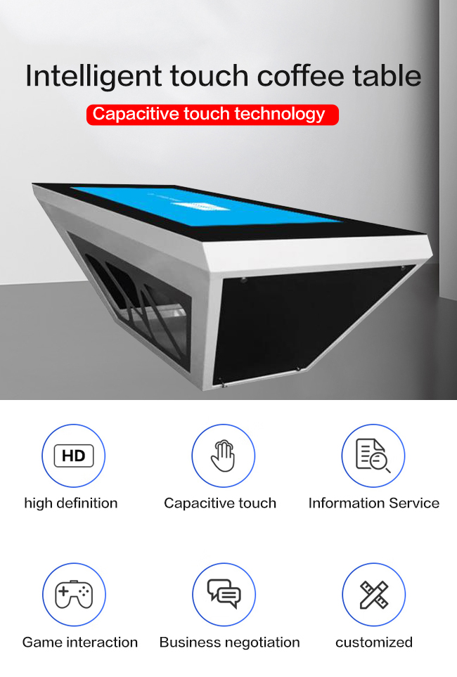 Electronic Android / Windows Touch Screen Coffee Table Player Computer LCD Kiosk Advertising Touch Screen Game Table