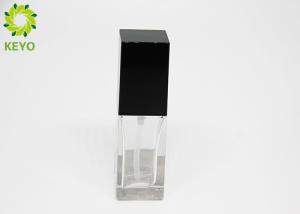 Wholesale 30ml Square Glass Clear Foundation Pump Bottle Skin Serum Makeup Container from china suppliers