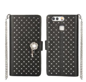 Wholesale Glitter powder colorful Flip bling bling diamond leather wallet case for Huawei P9 from china suppliers