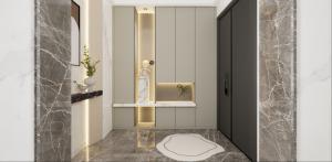 Wholesale Mint Green Stainless Steel Entryway Storage Cabinet With Central Display Space from china suppliers
