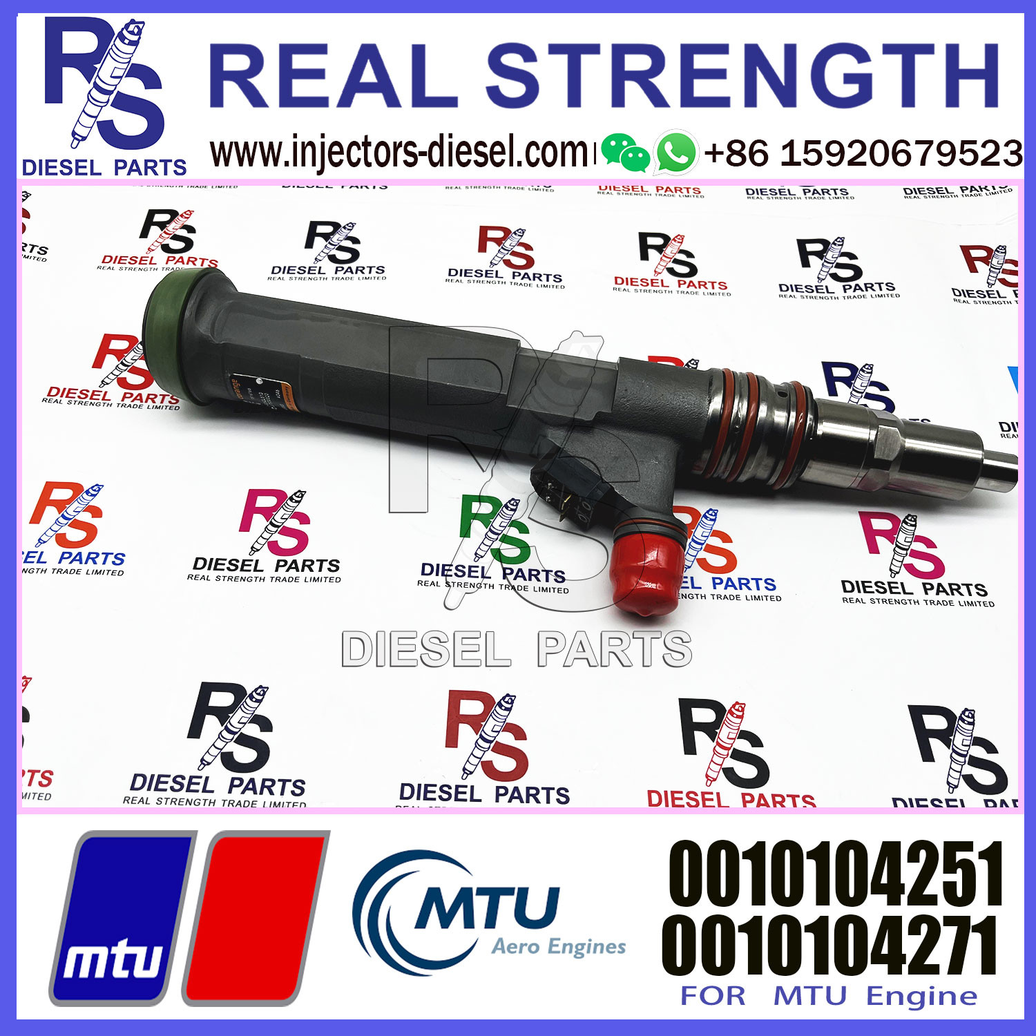 Diesel Common Rail Injector VTO-B160BM 253351 0010104251 0010104271 For MTU 1600