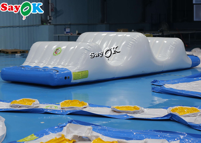 6x2x1.1mH White Airtight Inflatable Water Float Wave Track Inflatable Water Parks