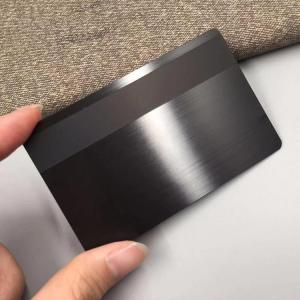 Wholesale Matte black stainless steel magnetic stripe blanks metal card from china suppliers