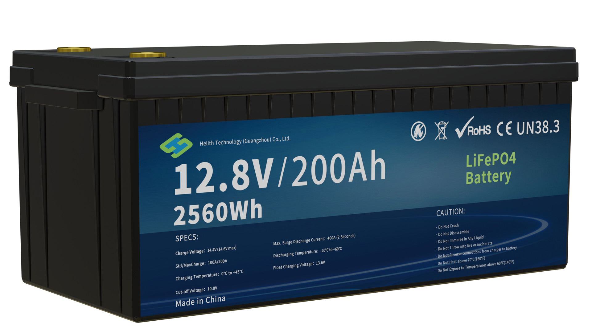 Long Cycle Life 12V LiFePO4 Lithium Battery Hertz 12200 Lightweight Prismatic Cell Energy Density