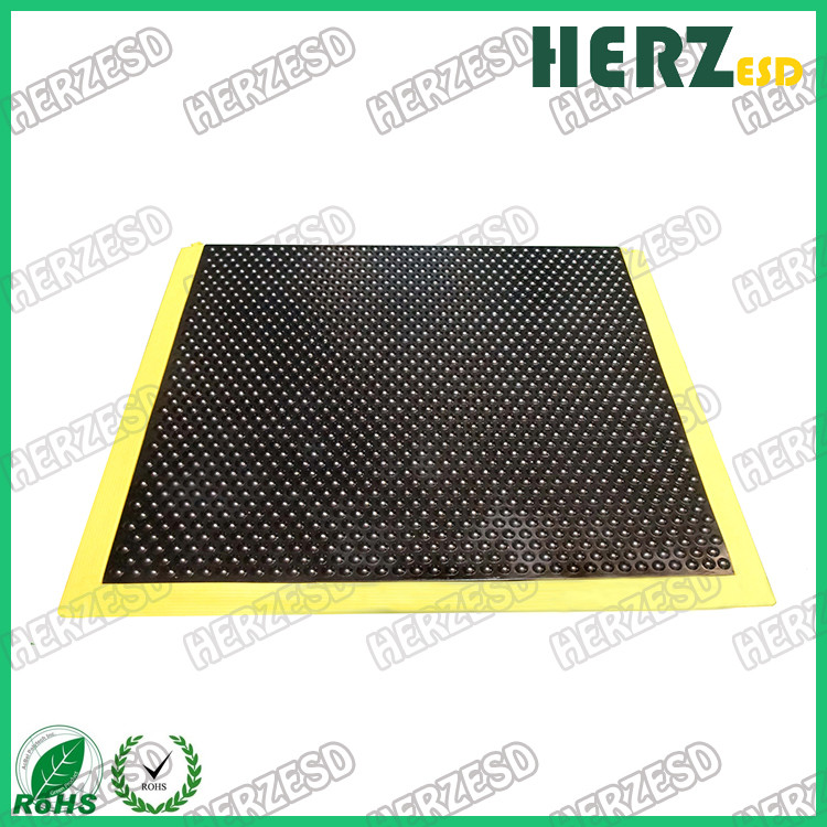 Thickness 12mm ESD Anti Fatigue Mat Origin Rubber Ball Type Rosh Certified