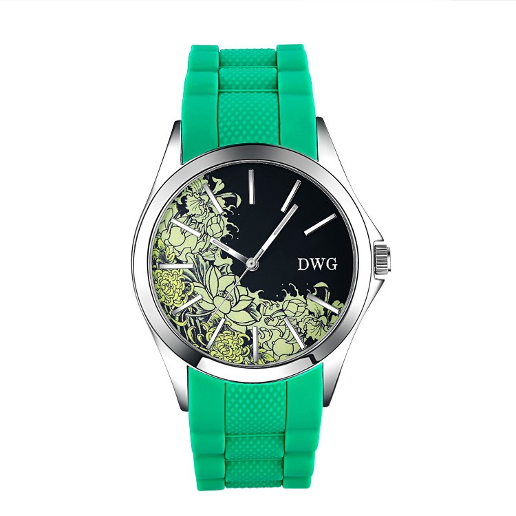 Japan Movt Silicone Sports Watch With Multi - Color Interchangeable Band