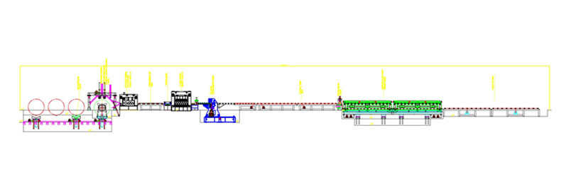 Heavy Gauge Flying Cut To Length Line With Track Moving Shear