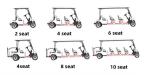 Large Golf Club Buggy Electric Powered Golf Carts 10 Passenger 30mph High