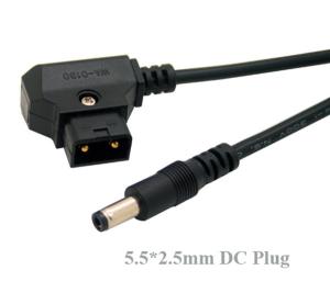 Wholesale 60CM D-Tap Male to DC 5.5x2.5mm Cable for DSLR Rig Power V-Mount Anton Battery from china suppliers
