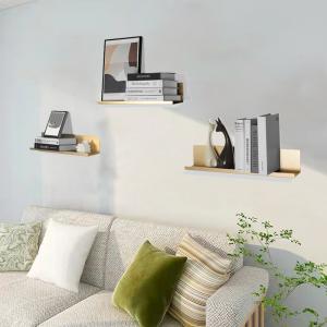 Wholesale OEM Customized Aluminum Book Wall Shelf Decorative Black Metal Floating Shelves from china suppliers