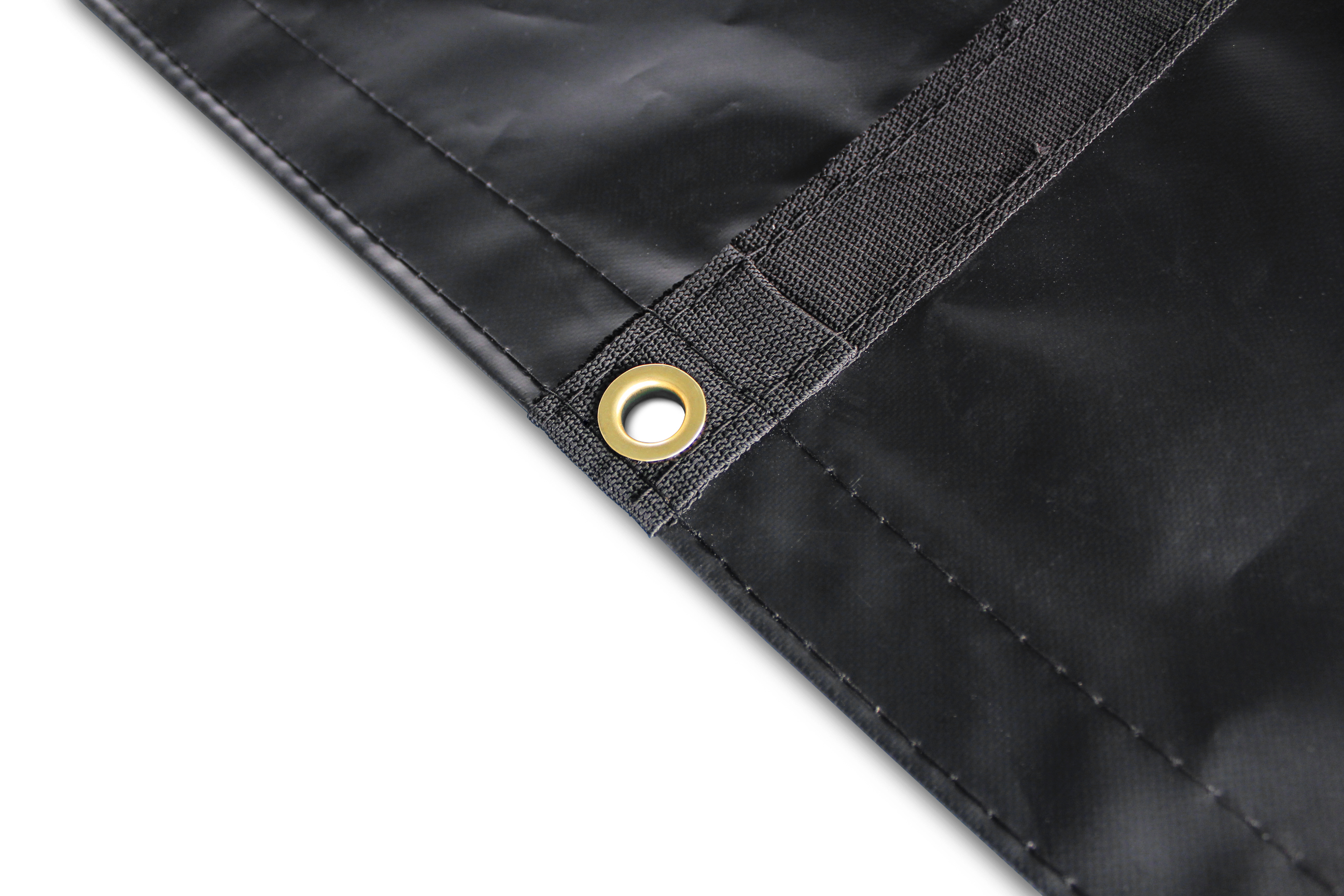 Black Steel Tarps PVC Coated Fabric For Cargo Netting And Straps