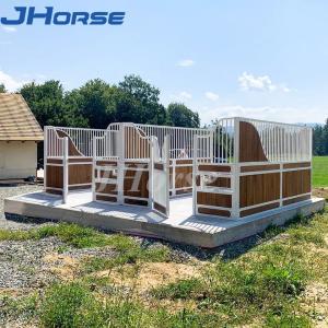 Wholesale High Strength Steel Tube Frame prefab metal horse stables With Roof long lasting from china suppliers