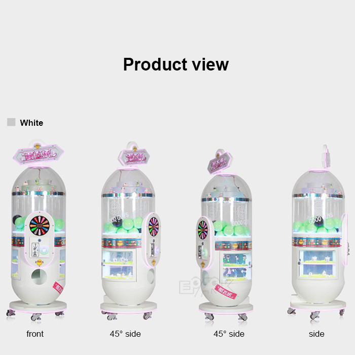 Coin Operated Colorful Capsule Machine Gacha Game Gashapon Machine With Light