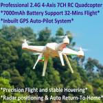 2.4G 7CH Headless Predator RC Quadcopter Drone 32-Mins Flight & Inbuilt GPS One