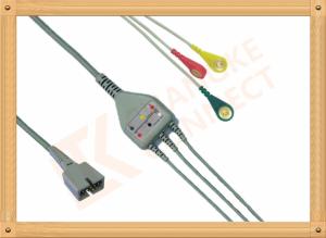 Wholesale Ecg Patient MEK Cable 9 Pin One Piece 3 Leads for MEK MP1000 MP600 MP500 from china suppliers