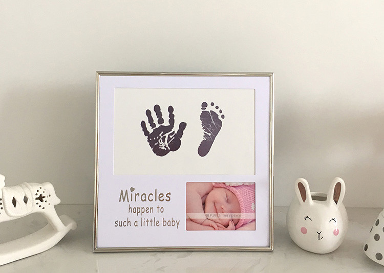 Unique Customized Baby Hand And Footprint Photo Frame For Full Moon Gifts