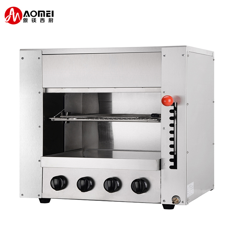 6 Burner Gas Infrared Salamander Grill Oven Lift for Food Service Industry