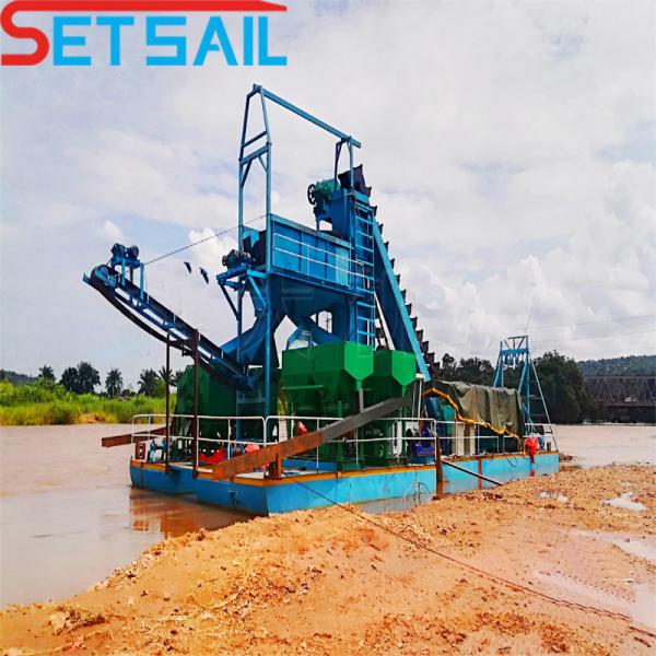 Chain Bucket Gold Dredging Machine for River and Lake Package Gross Weight 120000.000kg