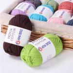 1/1NM 70% Cotton 30% Nylon Cotton Nylon Yarn Colorful Hand Made Crochet Knitting