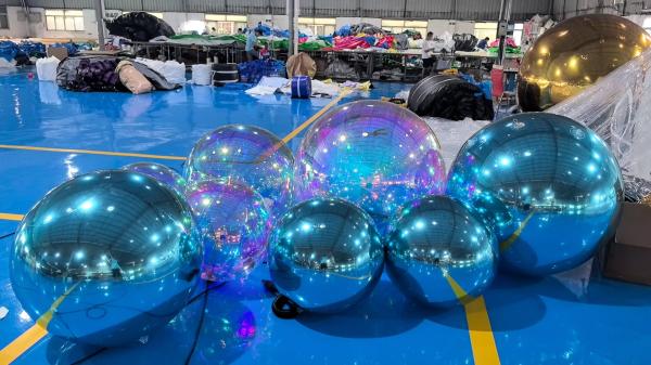 Fashion Decoration PVC disco Inflatable balloon Disco party wedding gold silver