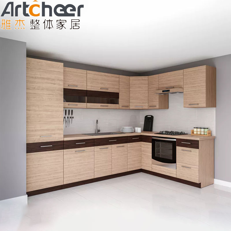 RTA High Gloss Lacquer Finish Kitchen Cabinets with Modular Design and Kitchen Island